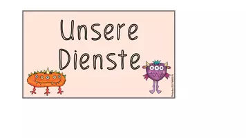 Vorschau - Bildkarten - Classroommanagement Dienste Monster schlicht - Seite 1