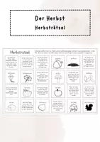 Vorschau - Arbeitsblätter - Der Herbst: Leserätsel - Deckblatt