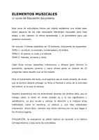 Vista previa - Hojas de trabajo - ELEMENTOS MUSICALES / Educación Secundaria 1r Curso - página 1