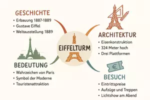 Vorschau - Arbeitsblätter - Lernposter + Arbeitsblätter zum Thema "Eiffelturm" + Lösung & MP3 + Mindmap + Infografik - Seite 3