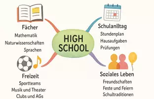 Vorschau - Arbeitsblätter - Arbeitsblätter "High School" + Lösung & MP3 + Mindmap + Infografik - Seite 2
