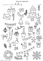 Vista previa - Manualidades / Dibujos para colorear - Casas de elfos de Navidad - página 3