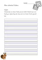 Vorschau - Arbeitsblätter - Schreibauftrag Mein schönstes Erlebnis - Seite 2
