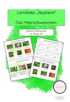 Vorschau - Stationenlernen - Lerntheke: Das Meerschweinchen (Haustiere) - Deckblatt