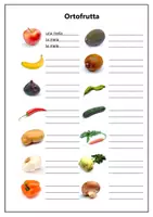 Vorschau - Arbeitsblätter - Ortofrutta. Arbeitsblatt zum Ausfüllen. Vokabeltabelle - Seite 1