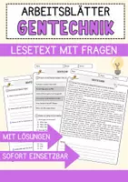 Vorschau - Arbeitsblätter - Gentechnik(1) Ethik und Philosophie Lesetext mit Richtig Falsch Multiple Choice und Fragen zum Text - Deckblatt