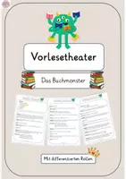 Vorschau - Spiele - Vorlesetheater - Das Buchmonster - differenzierte Rollen - Deckblatt