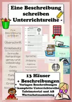 Vorschau - Unterrichtsreihen - Beschreibung Gegenstand schreiben Kriterien Traumhaus Klasse2, 3 und 4 - Deckblatt