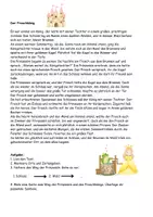 Vorschau - Arbeitsblätter - Der Froschkönig: Zeit- & Ortangaben untersuchen - Deckblatt