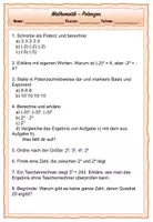 Vorschau - Arbeitsblätter - Potenzen - Deckblatt