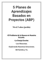 Vista previa - Unidades / Secuencias / Situaciones de Aprendizaje - 5 Planes de Aprendizajes Basados en Proyectos - Portada