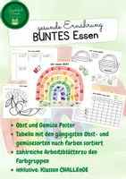 Vorschau - Mal- und Bastelvorlagen - Wir essen BUNT - Deckblatt