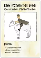 Vorschau - Klassenarbeiten - Schimmelreiter. Kombipaket Klassenarbeit und Nachschreibearbeit. Charakterisierung und innerer Monolog - Seite 1