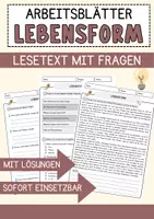 Vorschau - Arbeitsblätter - Lebensform Ethik und Philosophie Lesetext mit Richtig Falsch Multiple Choice und Fragen zum Text - Deckblatt