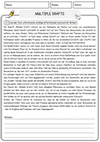 Vorschau - Arbeitsblätter - multiple Drafts Ethik und Philosophie Lesetext mit Richtig Falsch Multiple Choice und Fragen zum Text - Seite 1