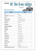 Vorschau - Arbeitsblätter - Interpreting At the train station / Speaking exam - Deckblatt