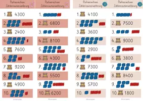 Vorschau - Spiele - Partnerrechnen Zahlenraumerweiterung 10000 Freiarbeit - Seite 3
