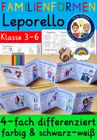 Vorschau - Arbeitsblätter - Familienformen Klasse 3-6 - Faltheft Familie - Deckblatt