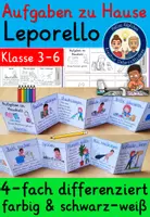 Vorschau - Arbeitsblätter - Aufgaben zu Hause Klasse 3-6 – FALTHEFT Familiendienste - Deckblatt