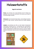 Vorschau - Arbeitsblätter - Holzwerkstoffe Klasse 7 Technik - Alltagsbeispiele - Deckblatt
