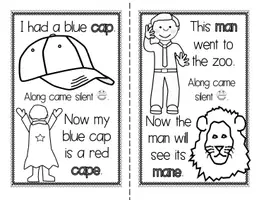 Aperçu - Feuilles d'exercices - Silent e / Long Vowel CVCE Emergent Reader + Activities - Page 2