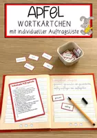 Vorschau - Stundenentwürfe - Der Apfel - Dosendiktat, individuelle Auftragskarte & Wörter - Deckblatt