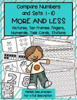 Aperçu - Feuilles d'exercices - Comparing Sets and Numerals 1-10 - More or Less & Greater or Less Than - Page de couverture