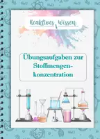 Vorschau - Arbeitsblätter - Übungsaufgaben zur Berechnung der Stoffmengenkonzentration - Deckblatt