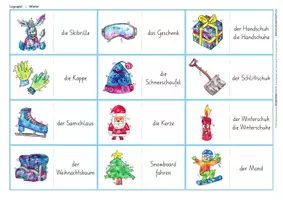 Vorschau - Spiele - Wortschatzaufbau (DaZ) – Winter – Legespiel - Seite 2