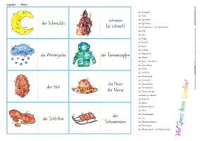 Vorschau - Spiele - Wortschatzaufbau (DaZ) – Winter – Legespiel - Seite 3