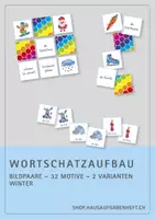 Vorschau - Spiele - Wortschatzaufbau (DaZ) – Winter – Bildpaare - Deckblatt