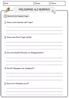 Vorschau - Arbeitsblätter - Philosophie als Gespräch Ethik und Philosophie Lesetext mit Richtig Falsch Multiple Choice und Fragen zum Text - Seite 3