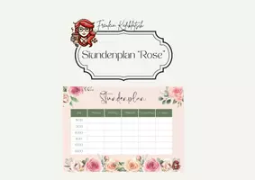 Vorschau - Poster - Stundenplan "Rose" veränderbar - Deckblatt