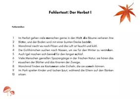 Vorschau - Arbeitsblätter - AB: Fehlertexte Herbst - Seite 2