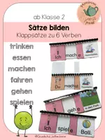 Vorschau - Fördermaterial/Inklusion - Sätze bilden mit Klappkarten - Deckblatt