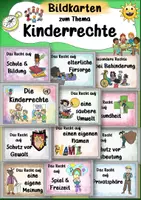 Vorschau - Bildkarten - Bildkarten/ Farbiges Tafelmaterial Kinderrechte - Deckblatt