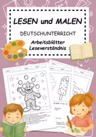 Vorschau - Arbeitsblätter - LESEN und MALEN Arbeitsblätter Leseverständnis - Deckblatt