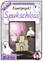 Vorschau - Stundenentwürfe - Kunst HALLOWEEN: Spukschloss (3D-Effekt) - Deckblatt