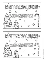 Vorschau - Mal- und Bastelvorlagen - Weihnachten Kunst, Weitermalbuch „Weihnachten“, Kunst Lückenfüller - Seite 1