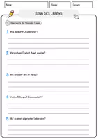 Vorschau - Arbeitsblätter - Sinn des Lebens Ethik und Philosophie Lesetext mit Richtig Falsch Multiple Choice und Fragen zum Text - Seite 3