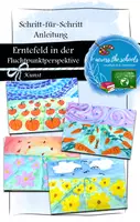 Vorschau - Mal- und Bastelvorlagen - Erntefeld in Fluchtpunktperspektive: Anleitung - Deckblatt