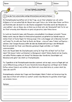 Vorschau - Arbeitsblätter - Staatsphilosophie Ethik und Philosophie Lesetext mit Richtig Falsch Multiple Choice und Fragen zum Text - Seite 1