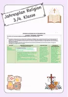 Vorschau - Lehrpläne/Lehrermaterial - Jahresplan Religion 3./4. Klasse - Deckblatt