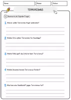 Vorschau - Arbeitsblätter - Terrorismus Ethik und Philosophie Lesetext mit Richtig Falsch Multiple Choice und Fragen zum Text - Seite 3