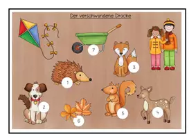 Vorschau - Arbeitsblätter - Herbst- Lesespur (Der verlorene Drache) - Seite 1