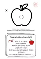 Vorschau - Spiele - Der Wurm im Apfel Fingerspiel - Deckblatt