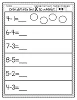 Aperçu - Feuilles d'exercices - FREE...Subtraction Strategy Practice-Draw a Picture, Ten Frames and Number Lines - Page 3