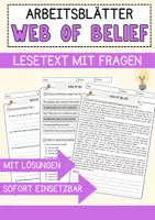 Vorschau - Arbeitsblätter - Web of Belief Ethik und Philosophie Lesetext mit Richtig Falsch Multiple Choice und Fragen zum Text - Deckblatt