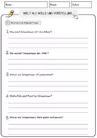 Vorschau - Arbeitsblätter - Welt als Wille und Vorstellung Ethik und Philosophie Lesetext mit Richtig Falsch Multiple Choice und Fragen zum Text - Seite 3