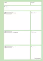 Vorschau - Lehrpläne/Lehrermaterial - Vorlage Stundenplanung-8 verschiedene Farben - Seite 1